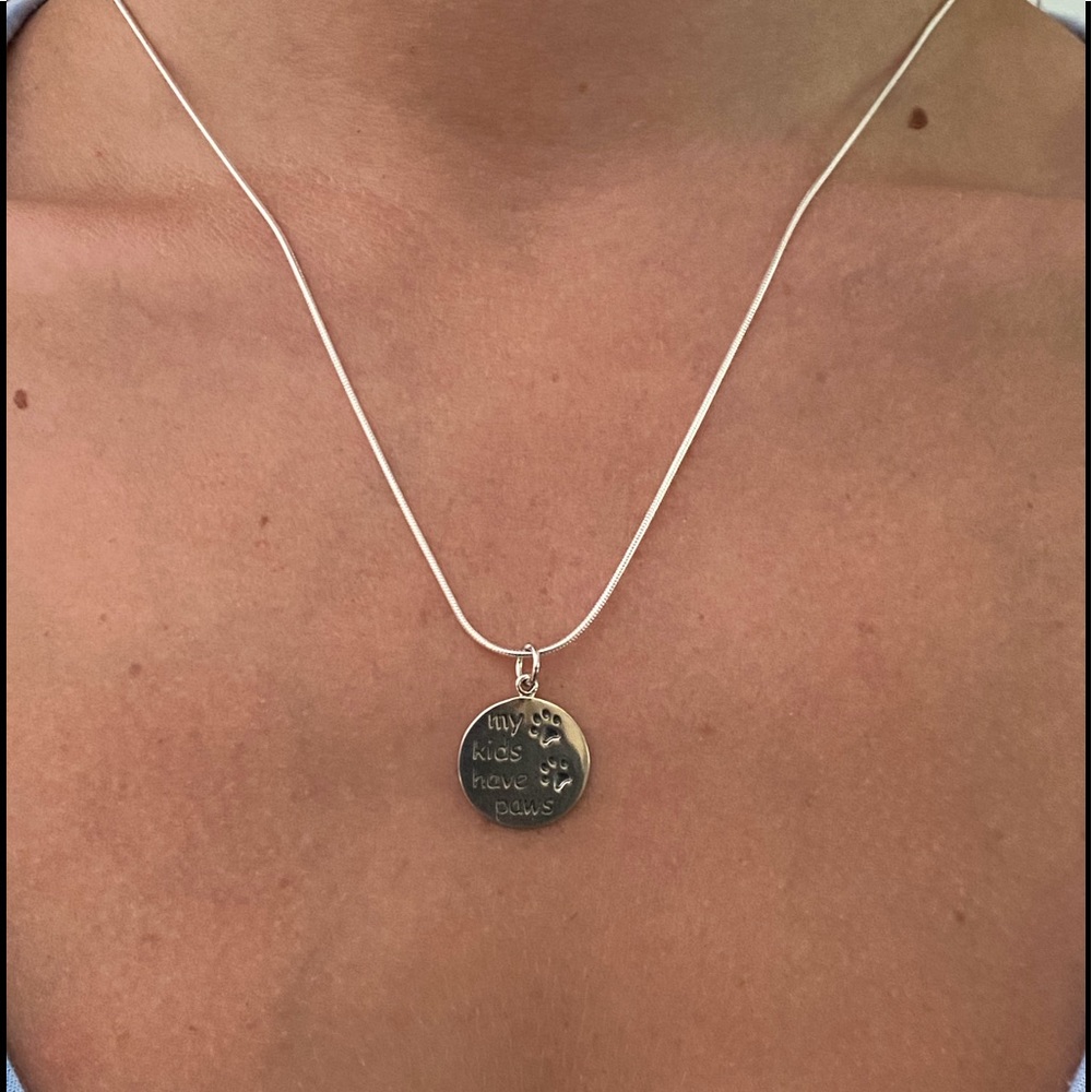 Sterling My Kids have Paws Necklace - Picture 5 of 16